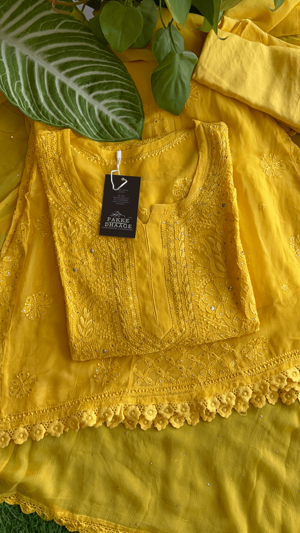 Roohani Pure Viscose Georgette Kurta & Kurta Sets - Canary Yellow