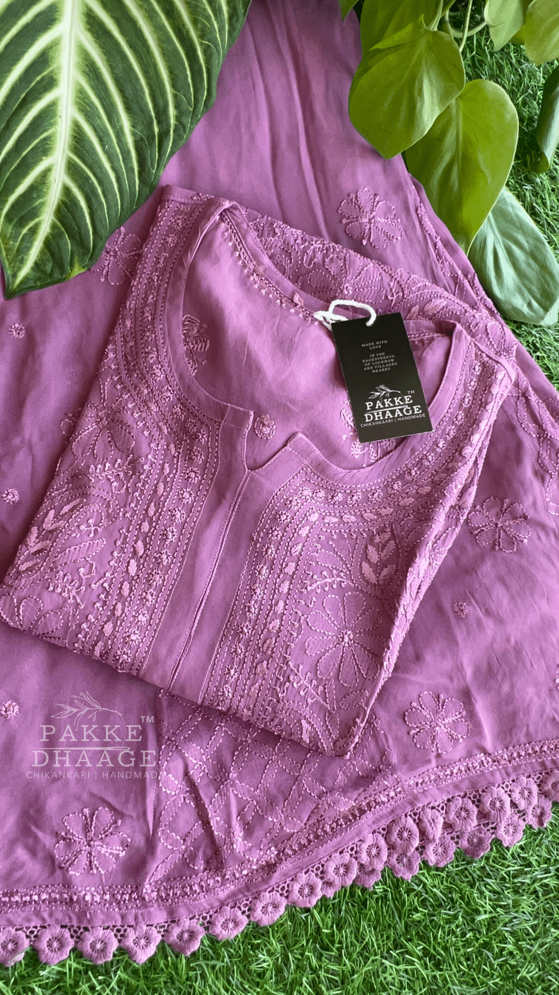 Roohani Pure Viscose Georgette Kurta & Kurta Sets - Mesmerising Mauve