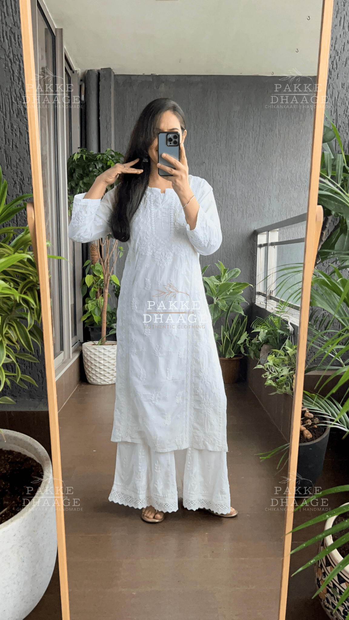 Sahar Pure Mulmul Kurta - White