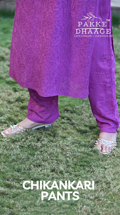 Sahiba Pure Viscose Kurta & Kurta Sets - Amethyst Magenta
