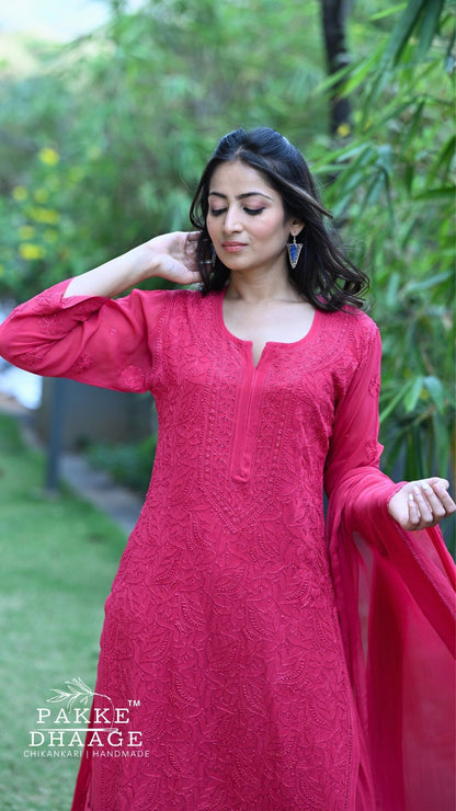 Sahiba Pure Viscose Kurta & Kurta Sets - Caspian Berry