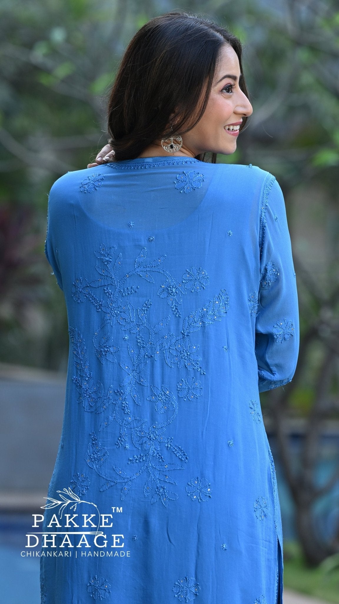 Sahiba Pure Viscose Kurta & Kurta Sets - Cerulean Blue