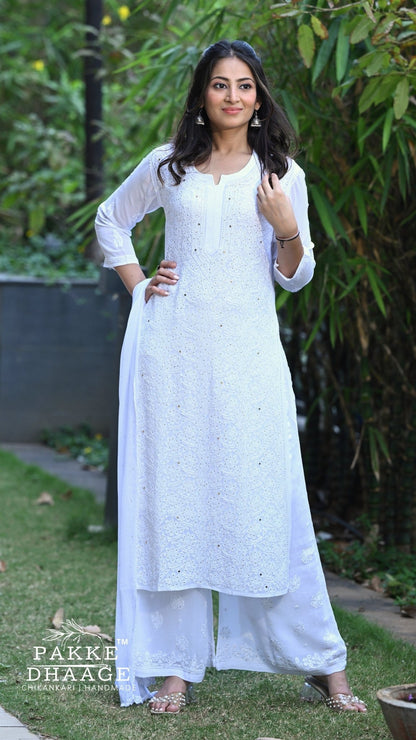 Sahiba Pure Viscose Kurta & Kurta Sets - Classic White
