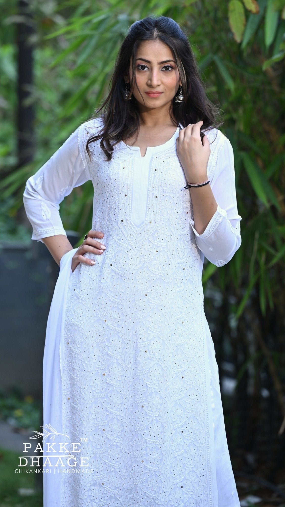 Sahiba Pure Viscose Kurta & Kurta Sets - Classic White