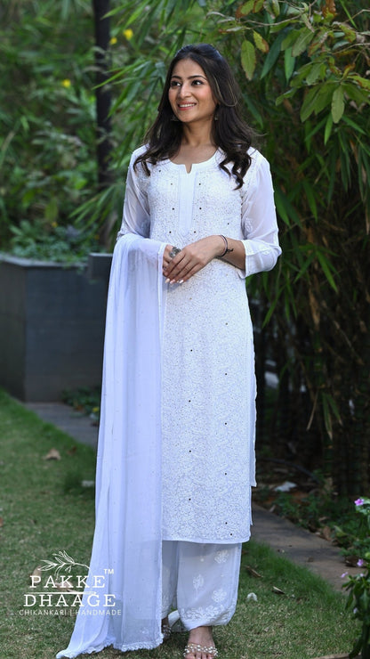 Sahiba Pure Viscose Kurta & Kurta Sets - Classic White