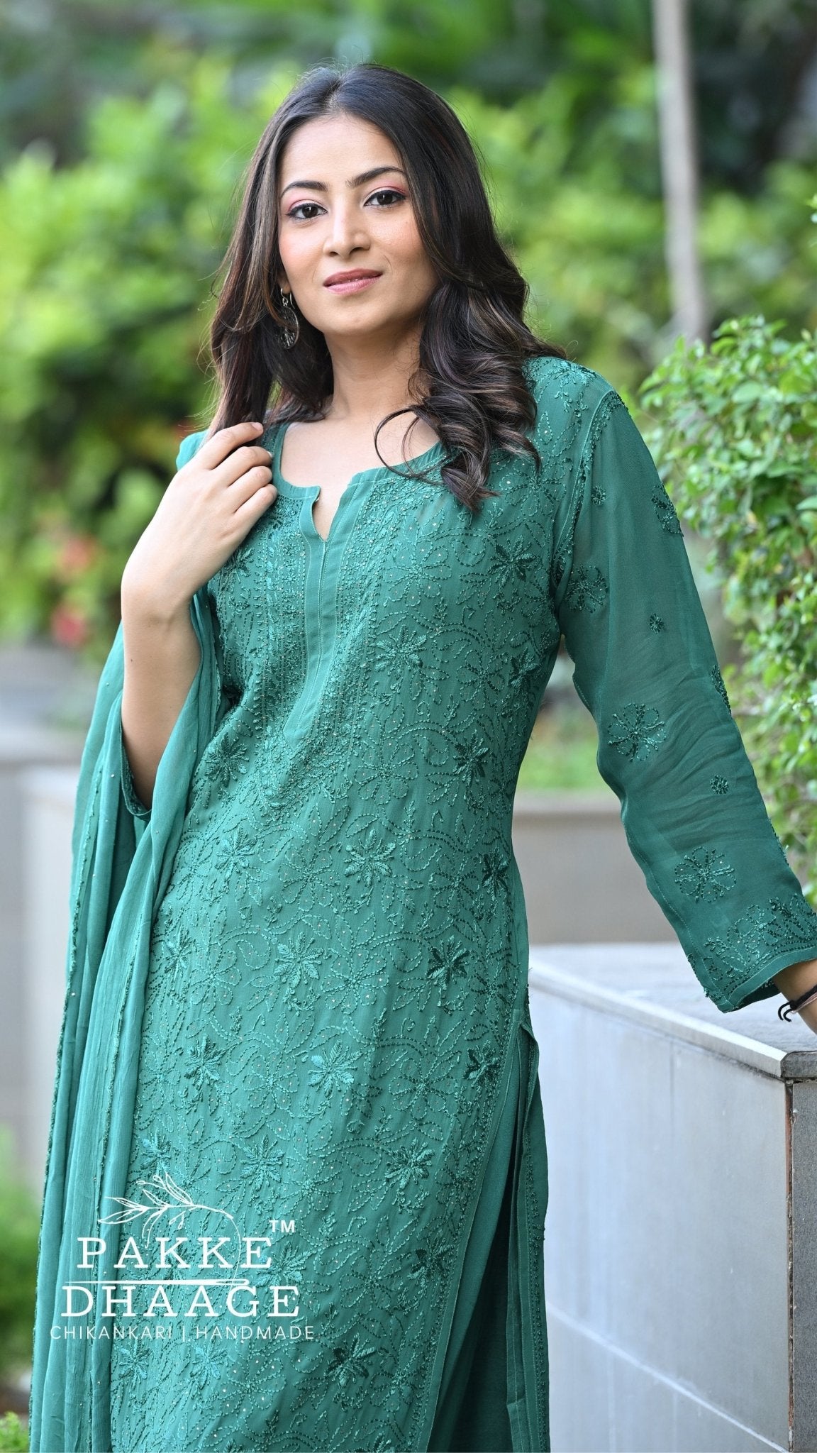 Sahiba Pure Viscose Kurta & Kurta Sets - Emerald Green