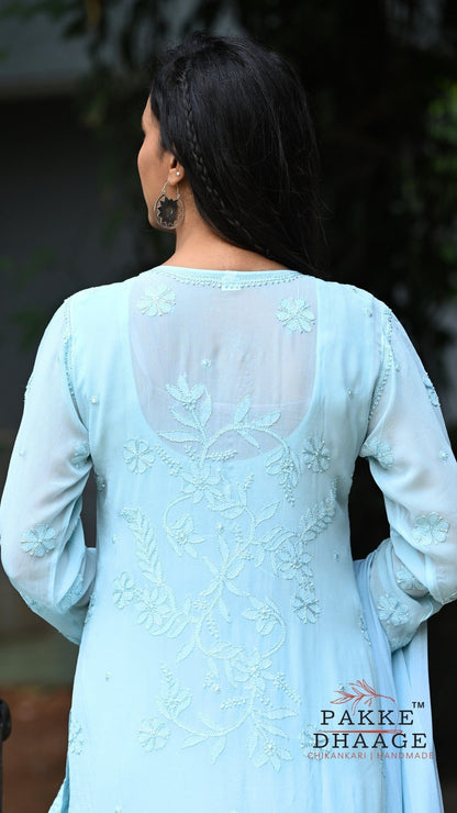 Sahiba Pure Viscose Kurta & Kurta Sets - Glacier Mist