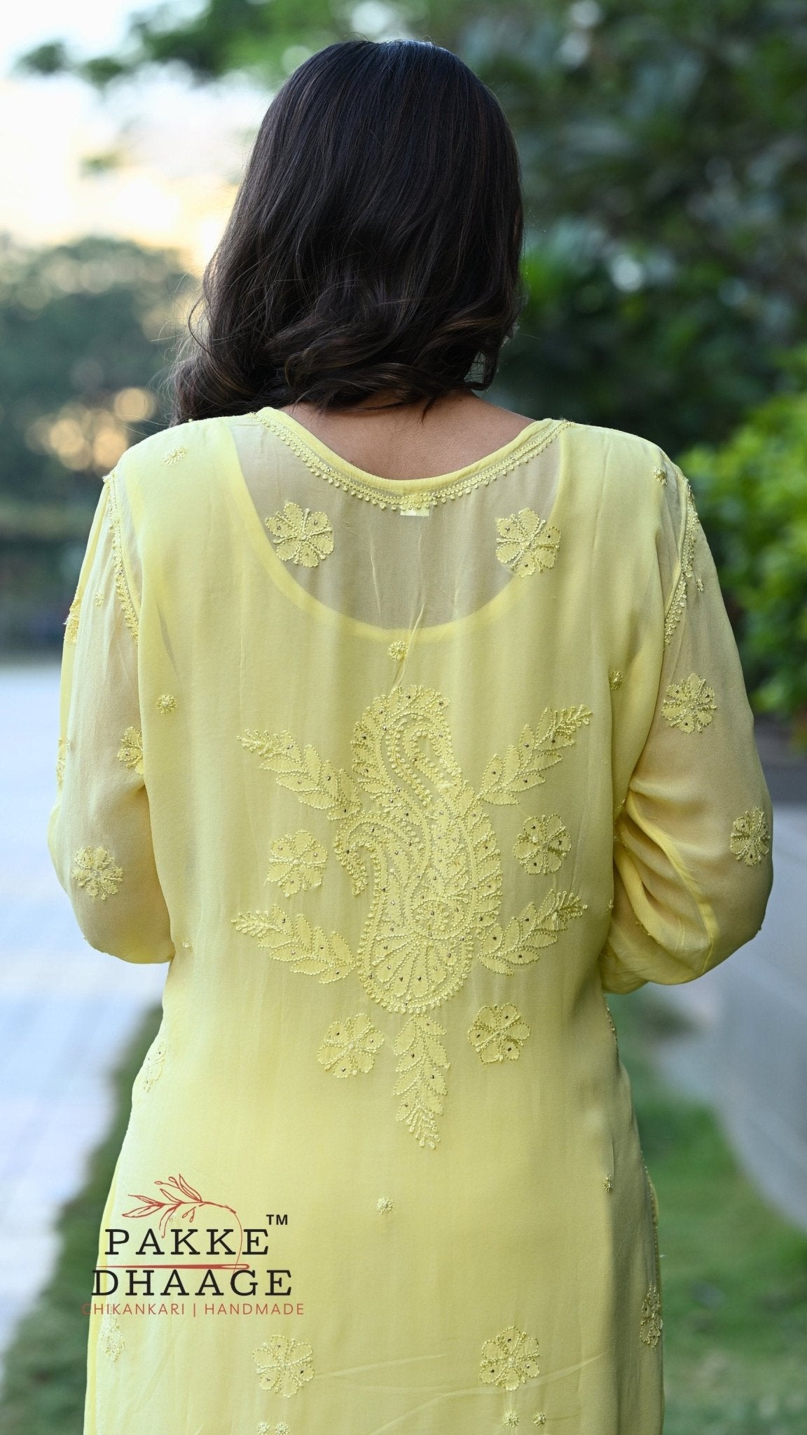 Sahiba Pure Viscose Kurta & Kurta Sets - Lemon Yellow