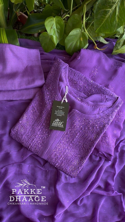 Sahiba Pure Viscose Kurta & Kurta Sets - Royal Purple