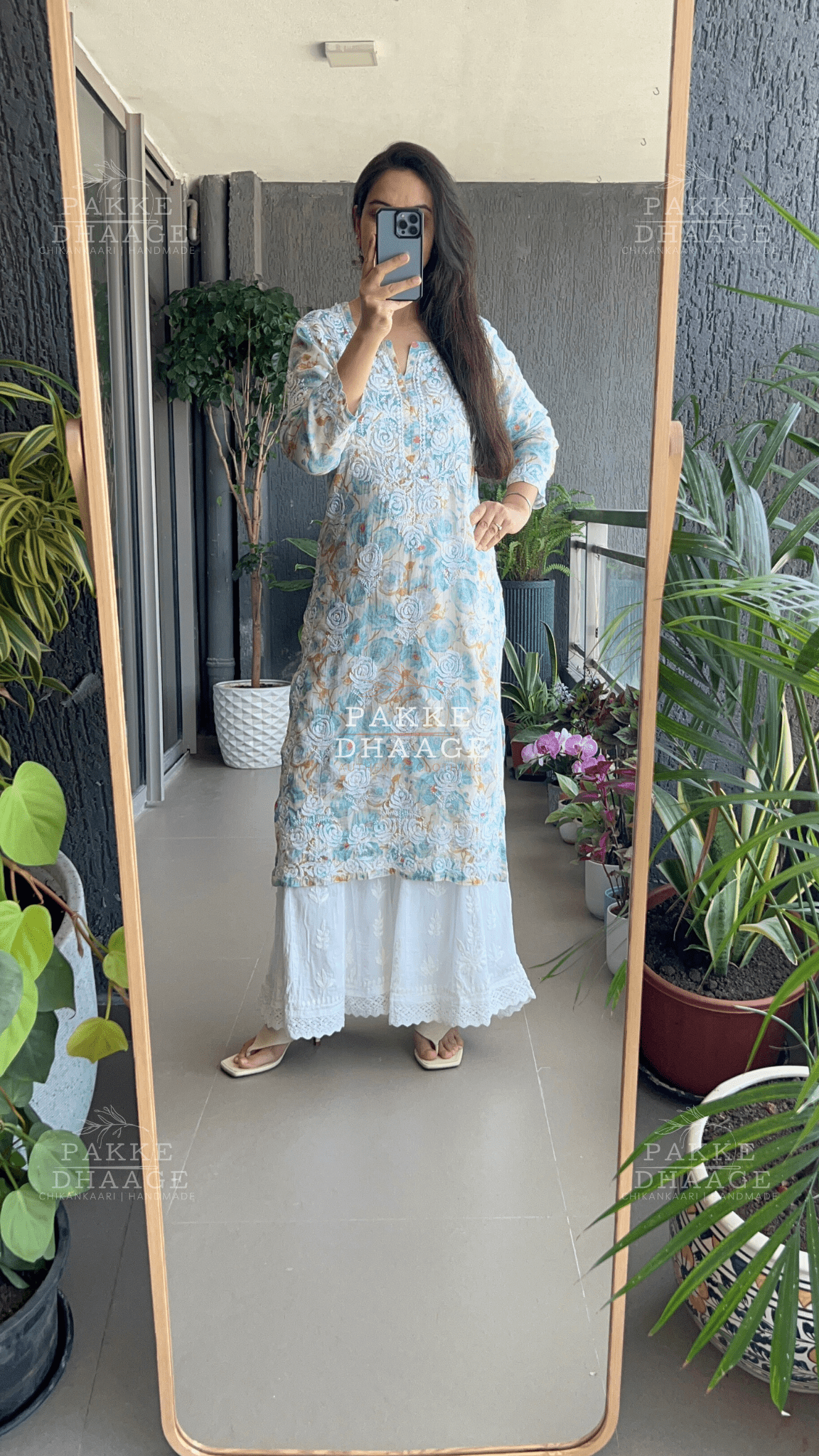 Sana Printed Pure Mulmul Kurta Golden Yellow