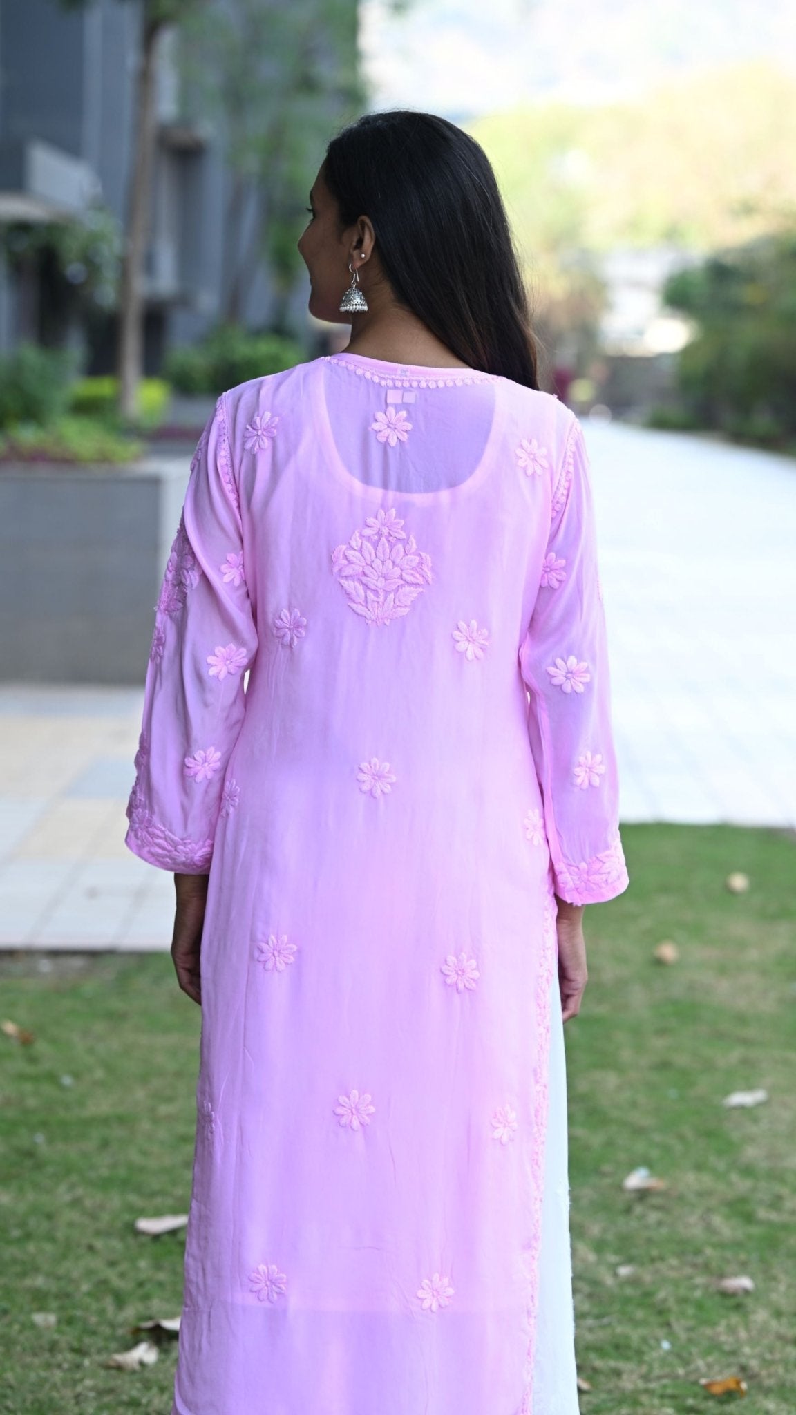 Seher Pure Crepe Kurta - Blush Petal