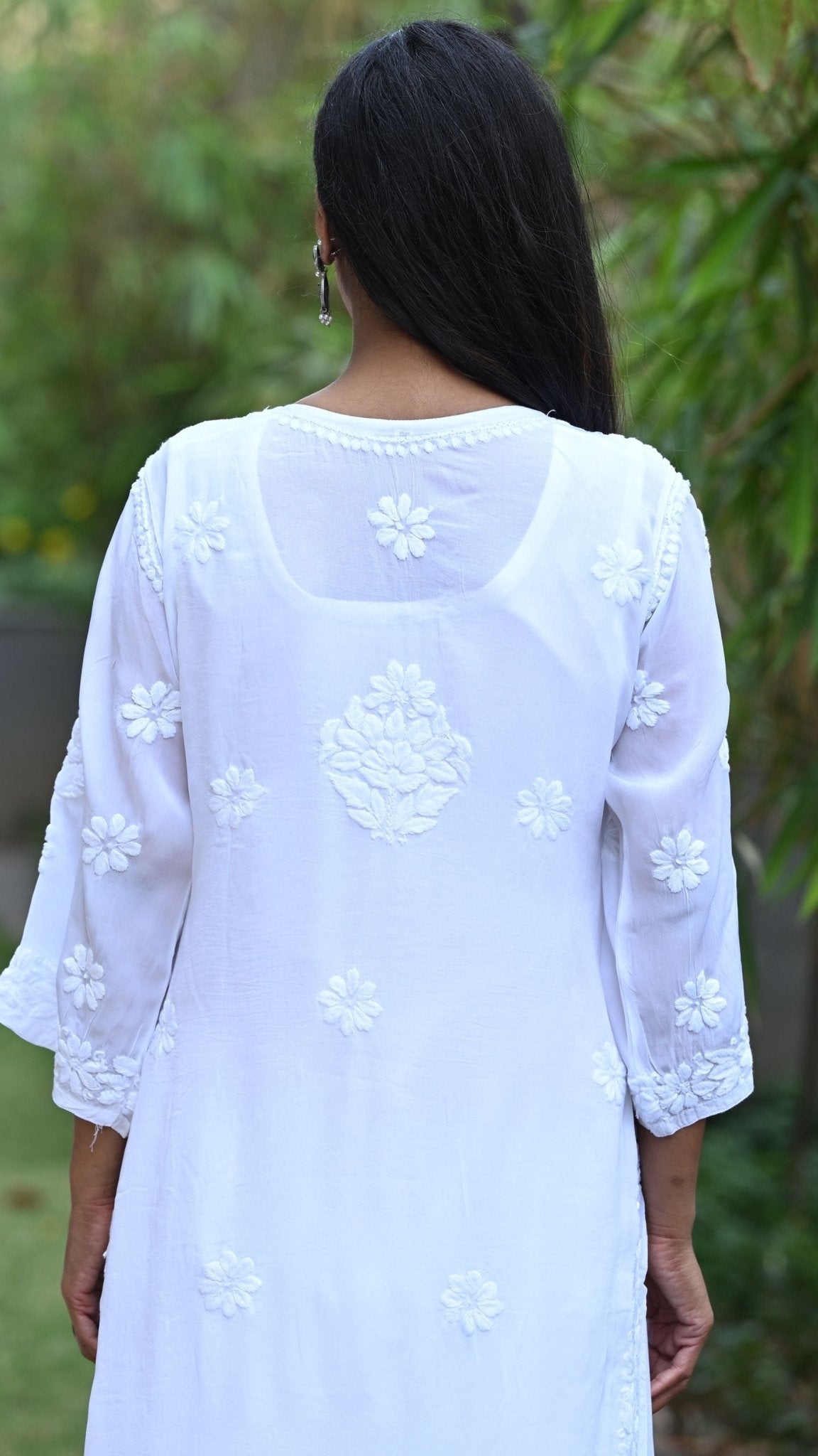 Seher Pure Crepe Kurta - Classic White