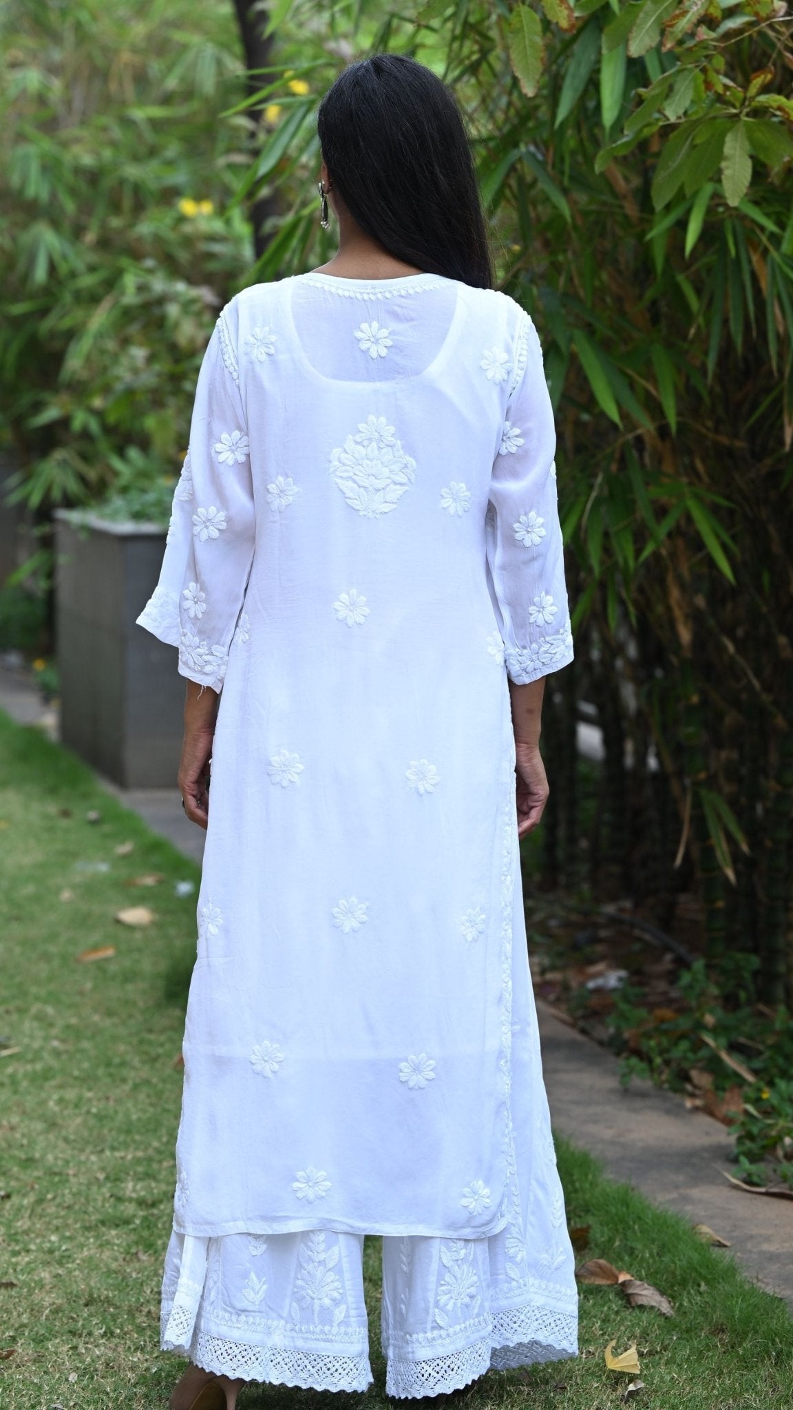Seher Pure Crepe Kurta - Classic White