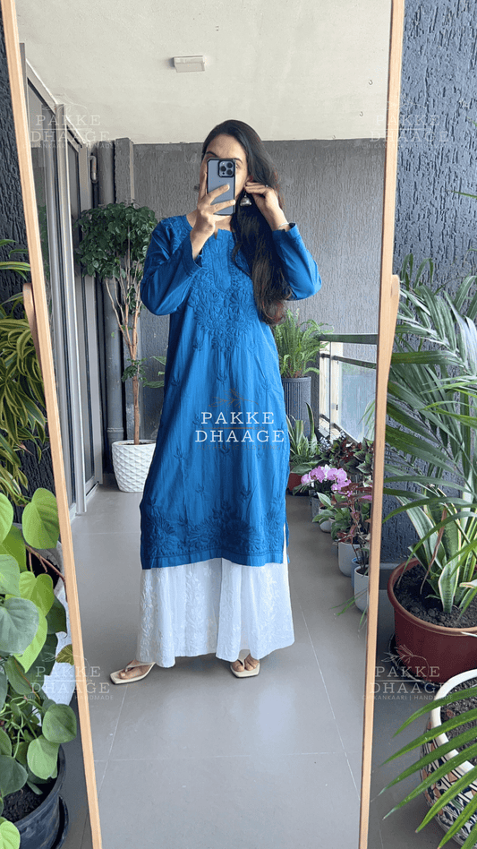 Sifra Pure Cotton Kurta - Classic Blue