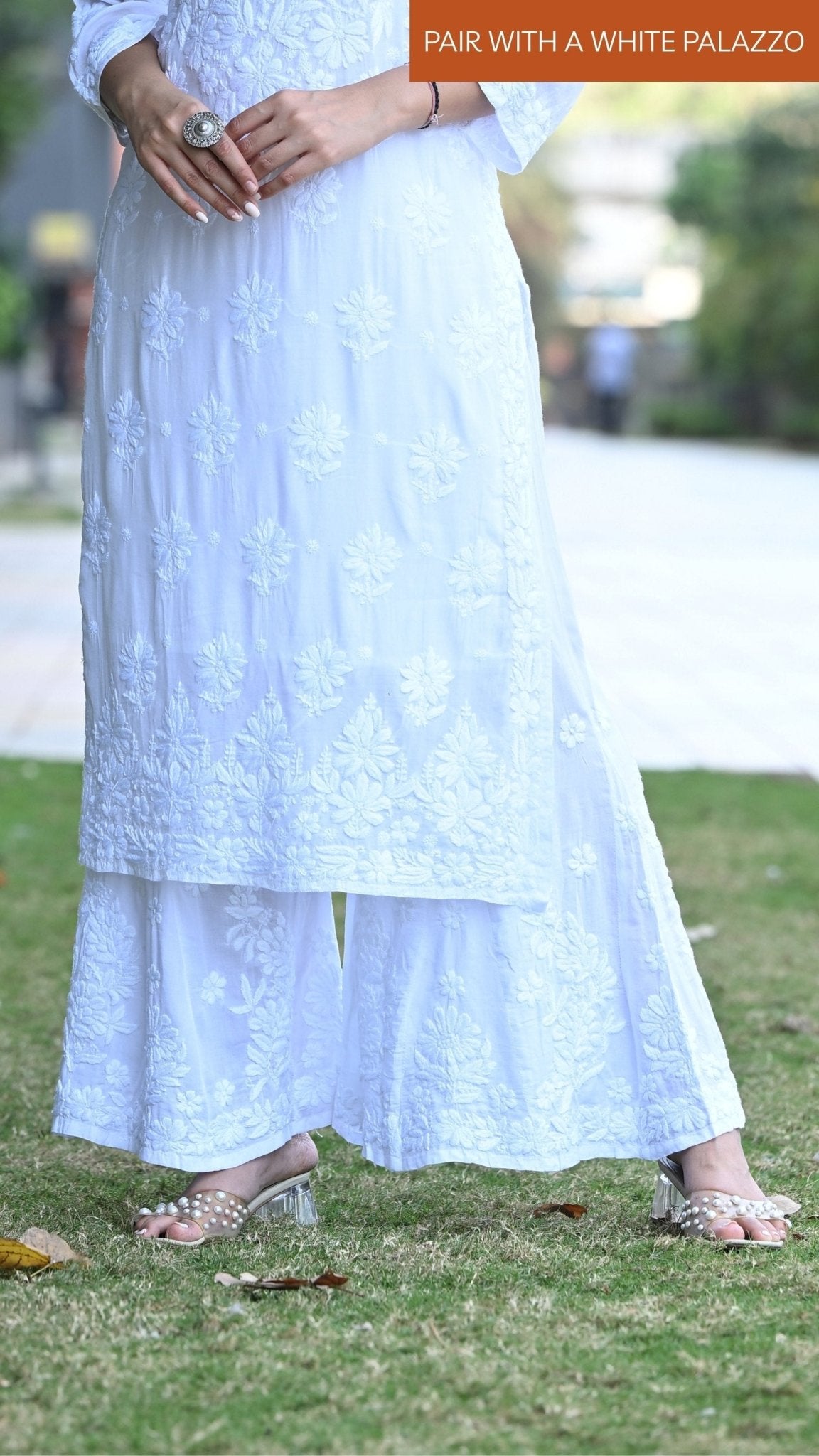 Zaira Pure Muslin Silk Kurta - Pristine White