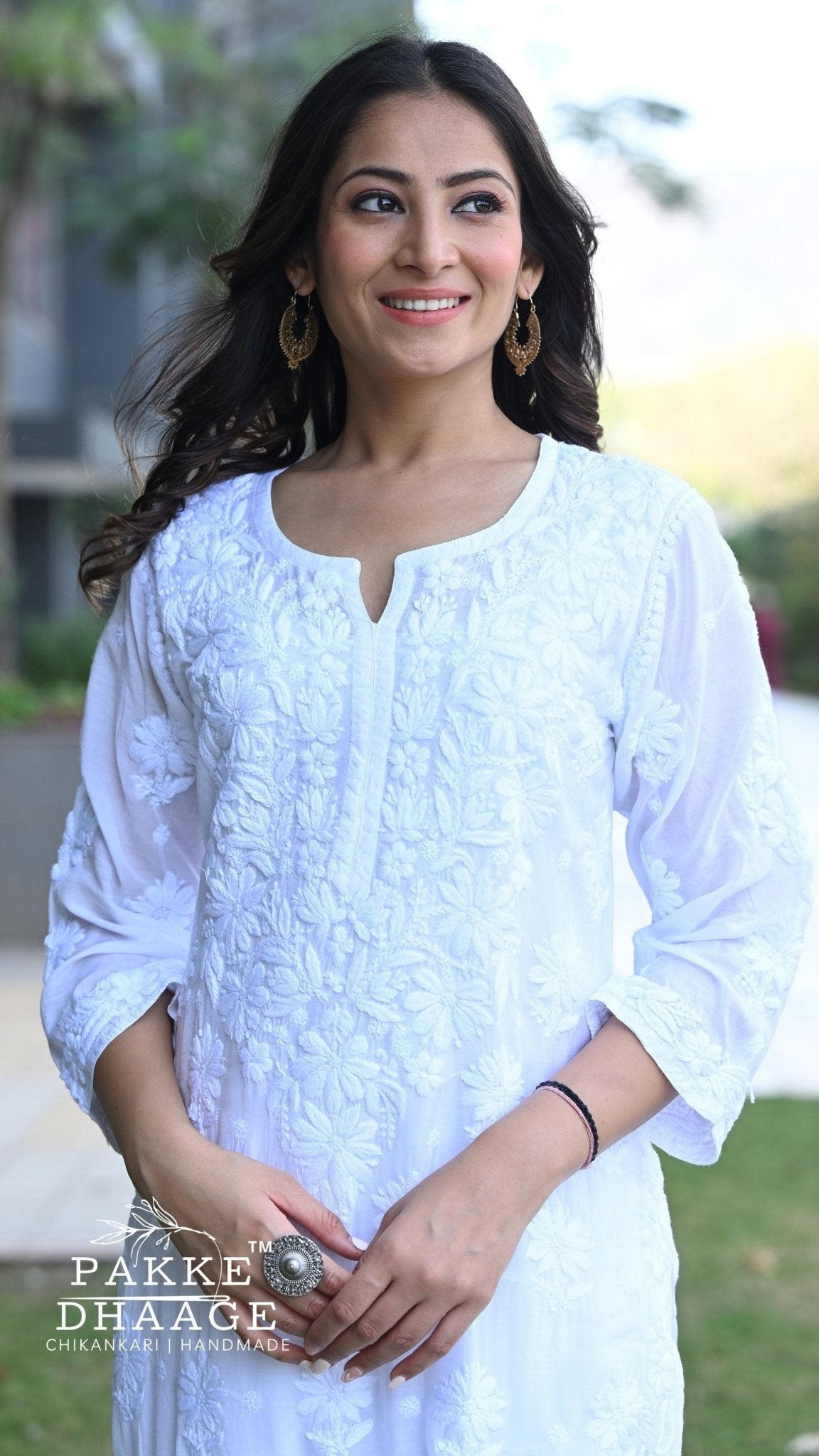 Zaira Pure Muslin Silk Kurta - Pristine White