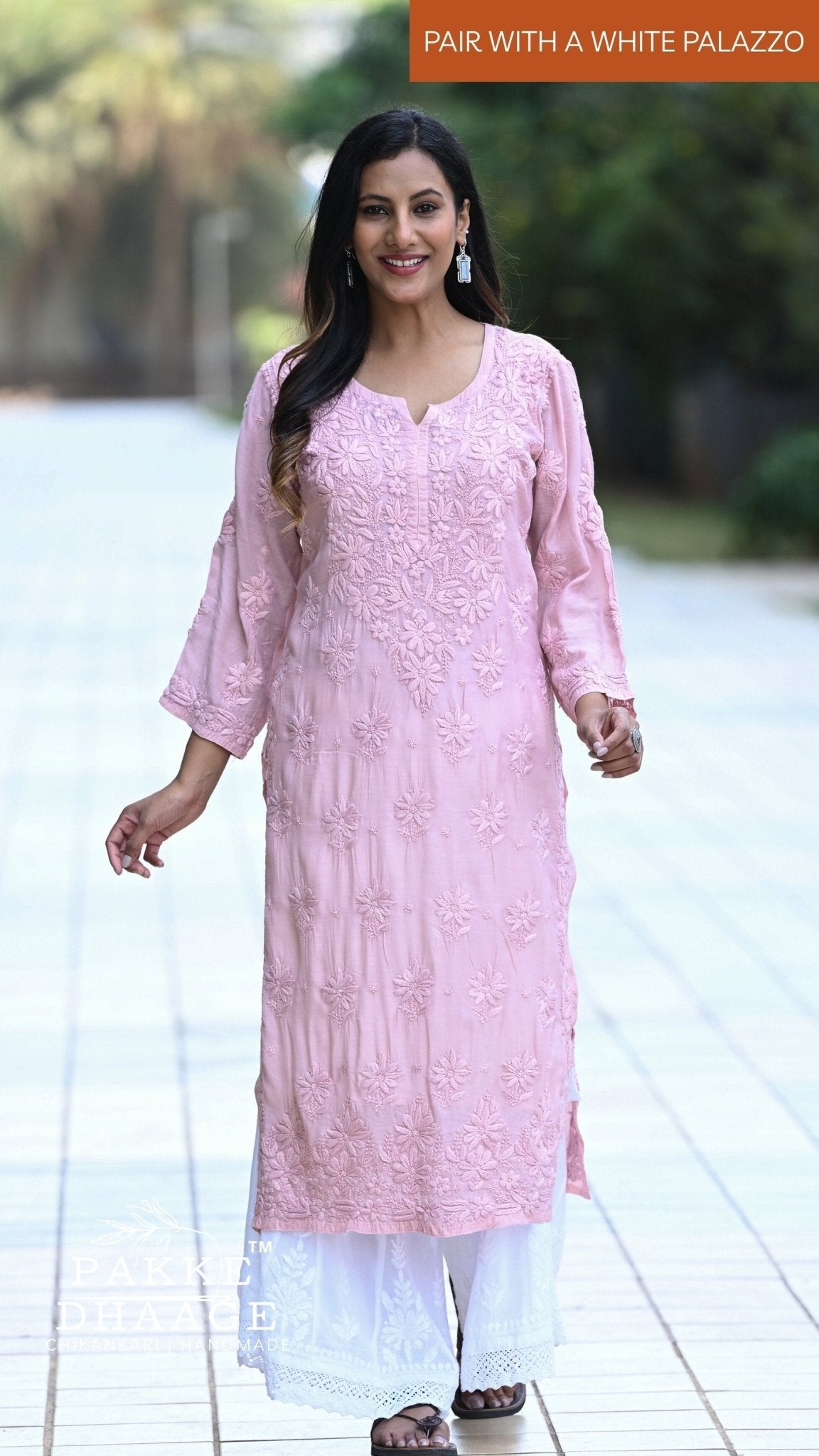 Zaira Pure Muslin Silk Kurta - Rosewater Mauve
