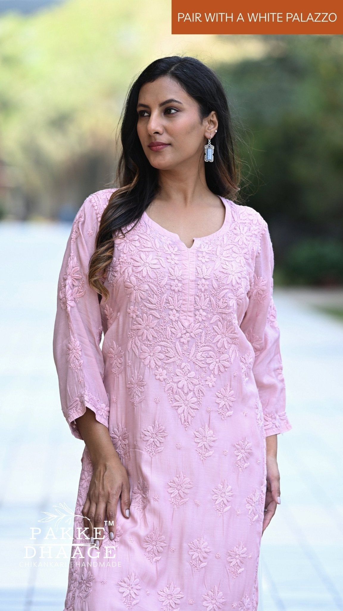 Zaira Pure Muslin Silk Kurta - Rosewater Mauve