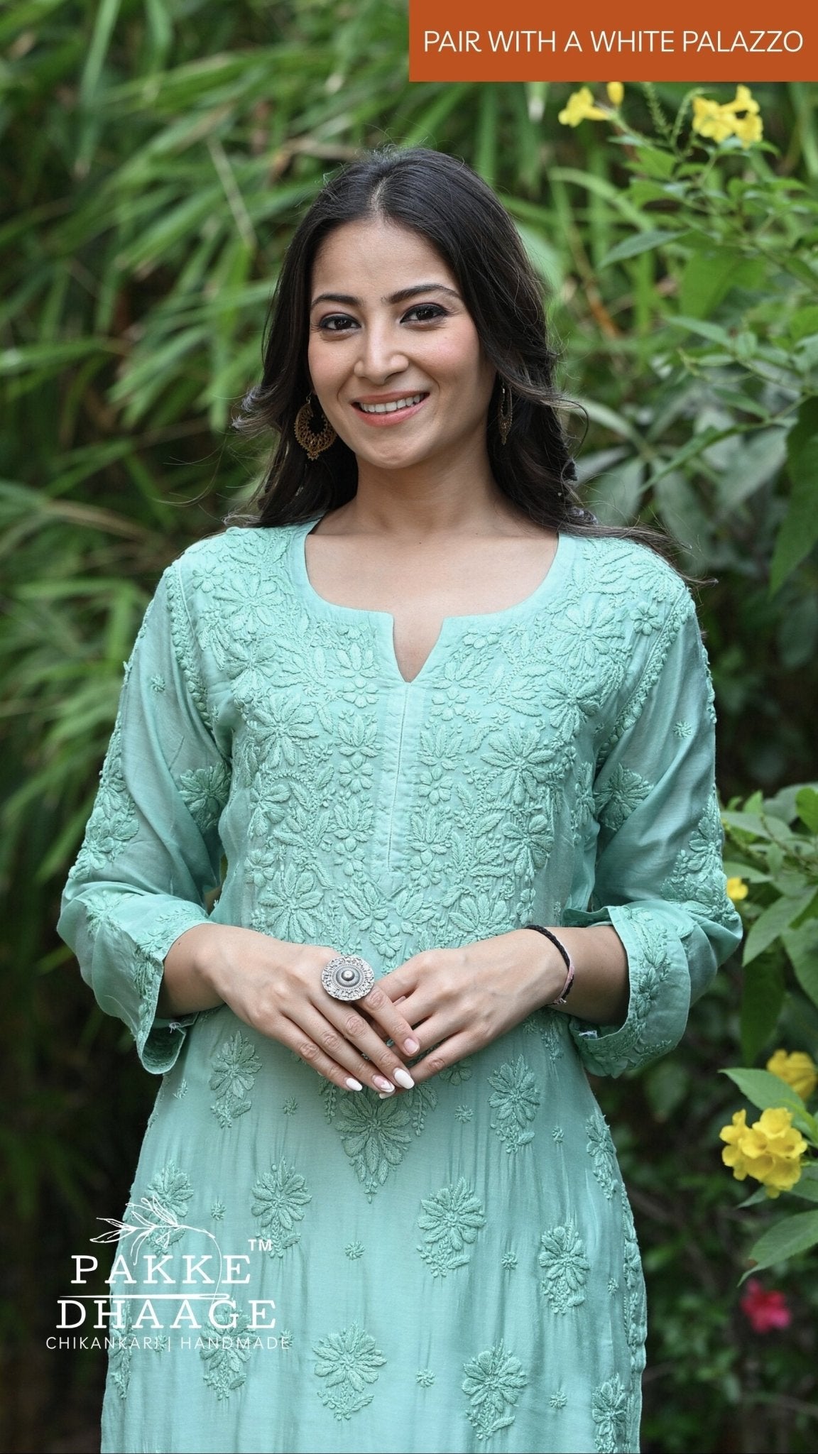 Zaira Pure Muslin Silk Kurta - Sage Green