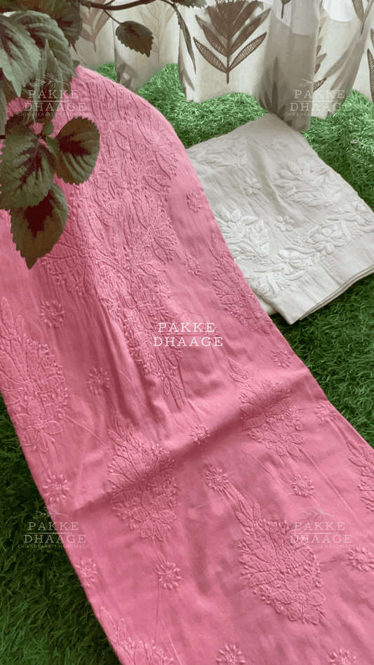 Zarah Pure Mulmul Plus Size Kurta - Dusky Pink