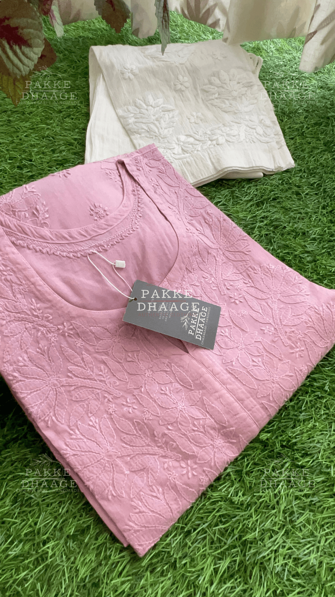 Zarah Pure Mulmul Plus Size Kurta - Mauve Mist
