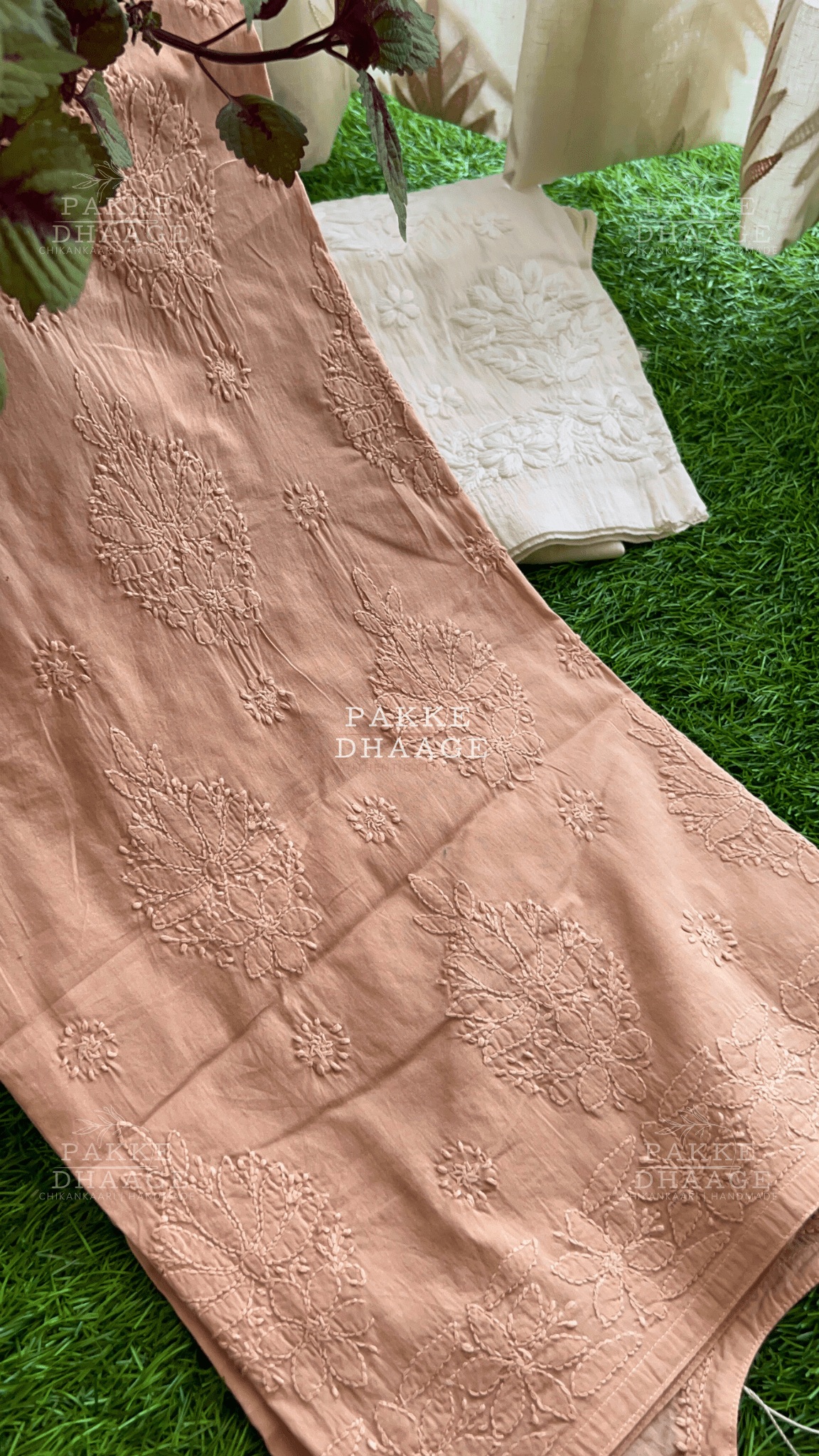 Zarah Pure Mulmul Plus Size Kurta - Mocha Mousse