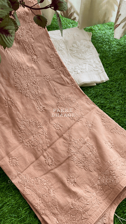 Zarah Pure Mulmul Plus Size Kurta - Mocha Mousse